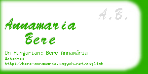 annamaria bere business card